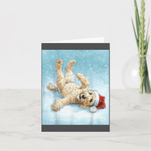 Herren Goldendoodle Vater Weihnachten Karte