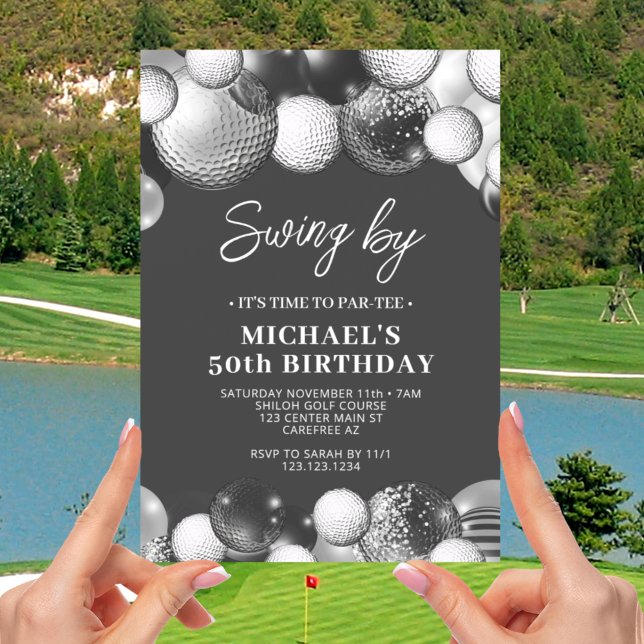 Herren Golf Partee Swing by Birthday Einladung (Von Creator hochgeladen)