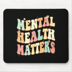 Herren groovy psychische Gesundheit Shirt Stigma b Mousepad