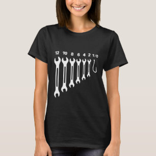 Herren Größe 10 Angelhaken Se Mechaniker Werkzeug T-Shirt