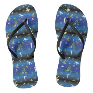 Herren Gymnastik Weihnachtsbaum Schneeflocke Flip Flops