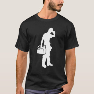 Herren Handwerker Retro Grafik Elektriker Arbeiter T-Shirt
