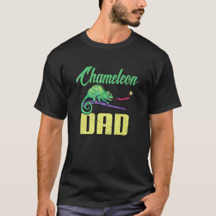 Herren Herpetologe Echse Reptil Chamäleon Vater T-Shirt