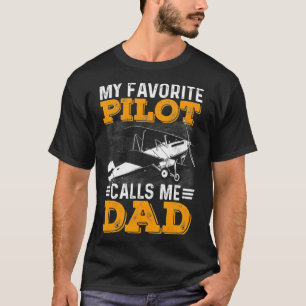 Herren Herren Mein Lieblings-Pilot nennt mich Dad T-Shirt