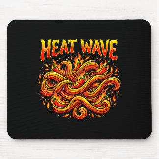 Herren Hitzewelle scharfe Chili-Flamme-Fluss-Grafi Mousepad