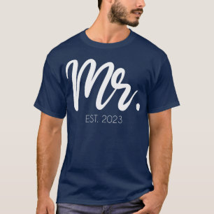 Herren Hochzeit passende Geschenke Herr Est 2023 B T-Shirt