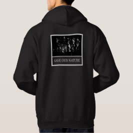 Herren Hoodie Schwarz – „Save Our Nature“