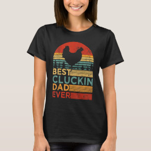 Herren Huhn Vintage Bester Cluckin Dad Ever Vater T-Shirt