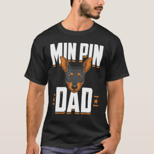 Herren Hund Papa Min Pin Hundebesitzer Haustier Va T-Shirt
