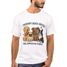 Herren-Hunde Unterstützen Menschen Grafik-T-Shirt
