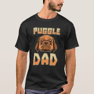 Herren Hundebesitzer Daddy Haustier Tier Puggle Va T-Shirt
