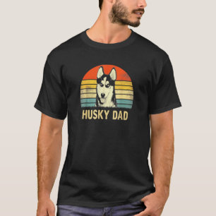 Herren Husky Vater Hundebesitzer Vintage Retro Gra T-Shirt