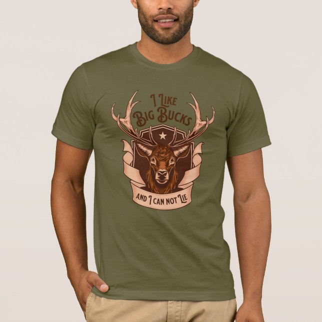 Herren I Like Big Bucks And I Can Not Lie Tee (Vorderseite)