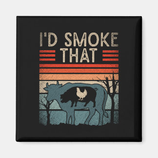 Herren-ID-Rauch - Barbecue - BBQ-Auftritt Magnet