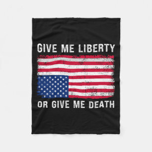Herren Ide Down Amerikanische Flagge Gib Freiheit Fleecedecke