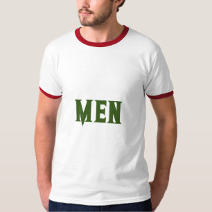Herren individuell Text Waldgrün Basic Ringer T-Shirt