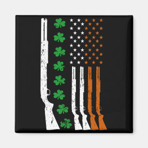 Herren Irisches Amerikanisches Flaggen-Shirt St Pa Magnet