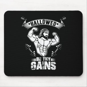 Herren Jesus Bodybuilding T-Shirt - Lustiges Jesus Mousepad