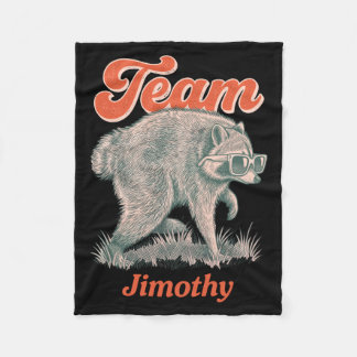 Herren Jimothy Waschbär Lustiger Müll Panda Team Fleecedecke