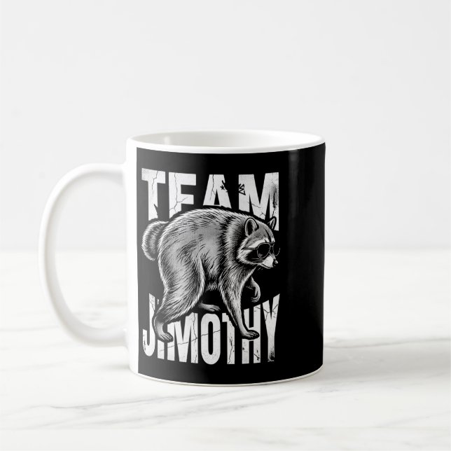 Herren Jimothy Waschbär Lustiger Müll Panda Team Kaffeetasse (Links)