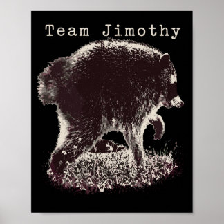 Herren Jimothy Waschbär Lustiger Müll Panda Team Poster