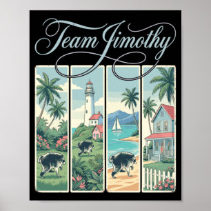 Herren Jimothy Waschbär Lustiger Müll Panda Team Poster