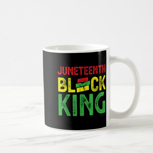 Herren Juneteenth Schwarzer König Emanzipationstag Kaffeetasse (Rechts)