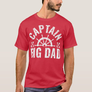 Herren Kapitän Big Dad Bootbesitzer See Bootfahren T-Shirt