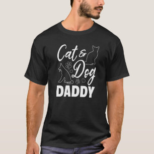 Herren Katze & Hund Papa Hund Katze Daddy Hund Da T-Shirt