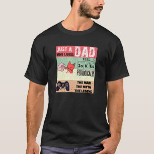 Herren Katze Papa Gamer Papa Gitarre Papa Witze er T-Shirt