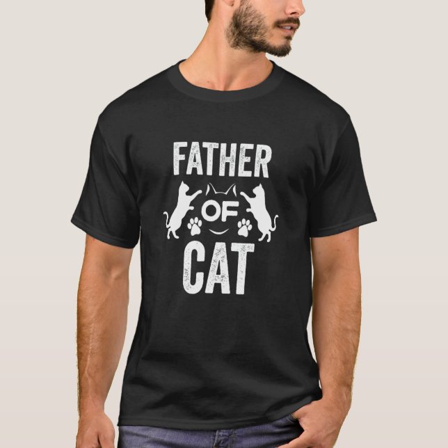 Herren Katze Papa Zitate Vater Von Katze Meme Kost T-Shirt (Vorderseite)