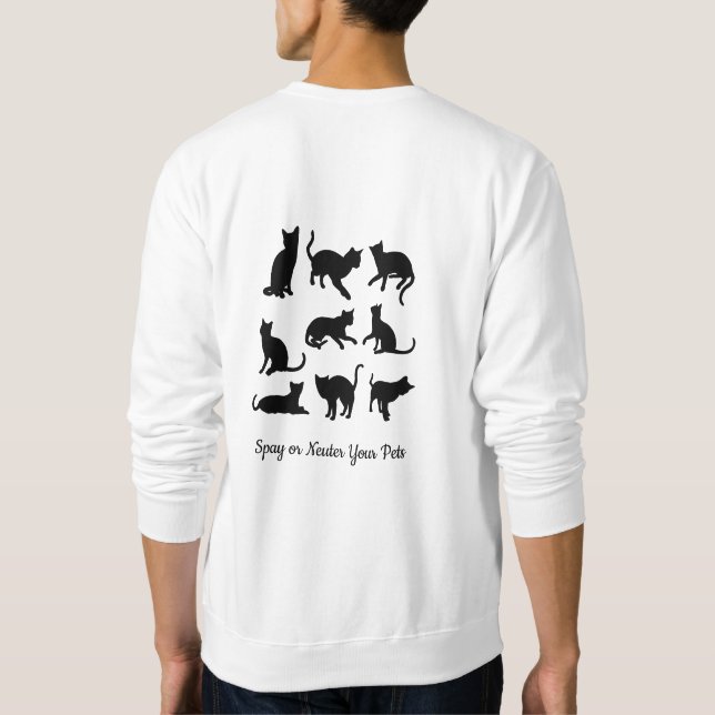 Herren Katze Sweatshirt (Rückseite)