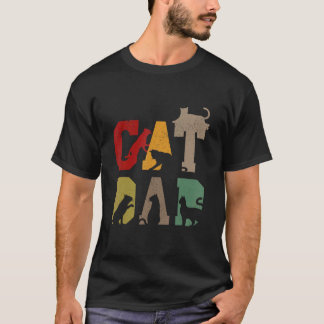 Herren Katzenflüsterer Vatertag Katzenvater Kitty- T-Shirt