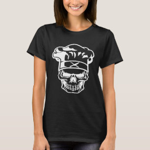 Herren Koch Schädel Köche Hut Küchenmesser Kochen T-Shirt