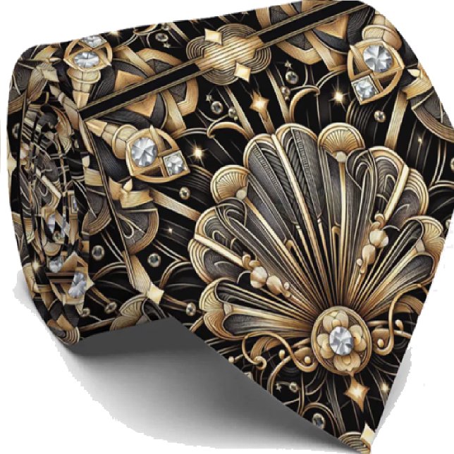 Herren Krawatte | Art Deco Faux Diamant Halsbinden (Von Creator hochgeladen)