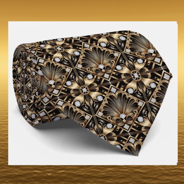 Herren Krawatte | Art Deco Faux Diamant Halsbinden (Von Creator hochgeladen)
