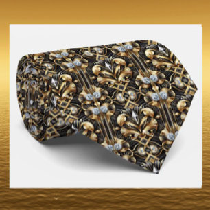 Herren Krawatte   Art Deco Faux Diamant Halsbinden