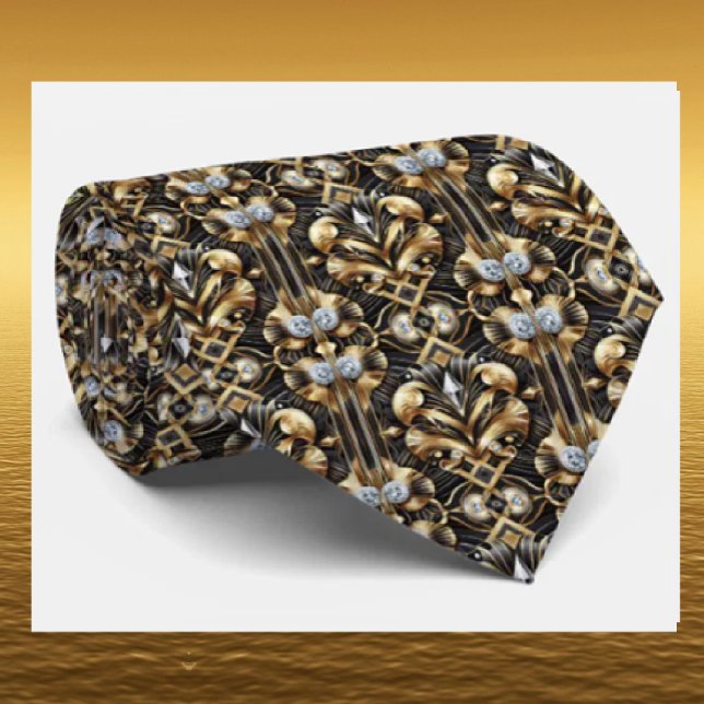 Herren Krawatte | Art Deco Faux Diamant Halsbinden (Von Creator hochgeladen)