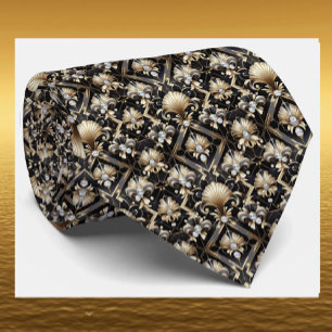 Herren Krawatte   Art Deco Faux Diamant Halsbinden