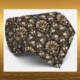 Herren Krawatte   Art Deco Faux Diamant Halsbinden