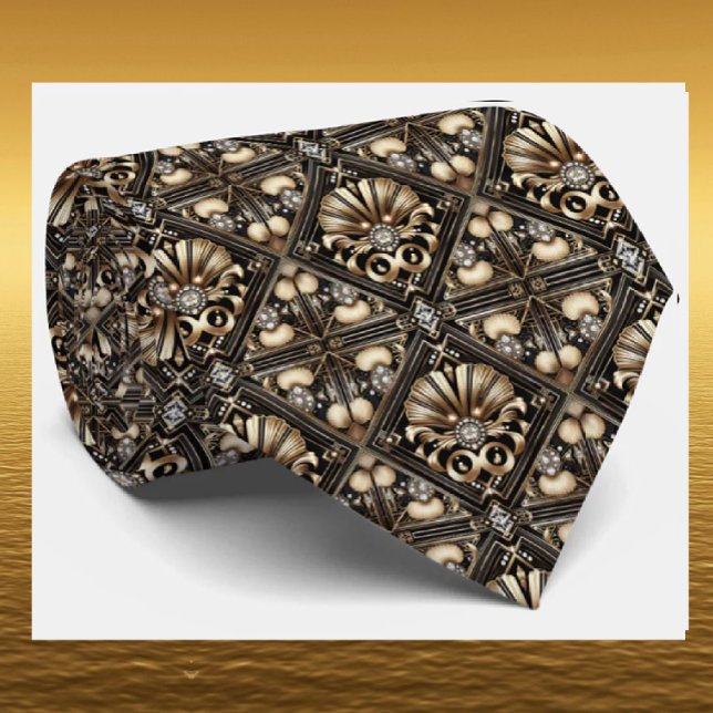 Herren Krawatte | Art Deco Faux Diamant Halsbinden (Von Creator hochgeladen)