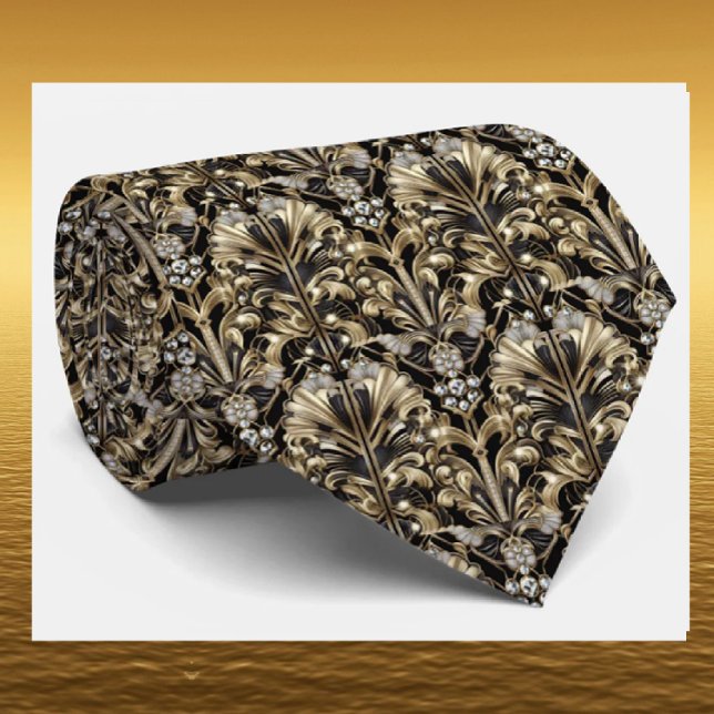 Herren Krawatte | Art Deco Faux Diamant Halsbinden (Von Creator hochgeladen)
