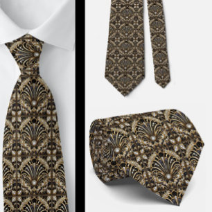 Herren Krawatte   Art Deco Faux Diamant Halsbinden