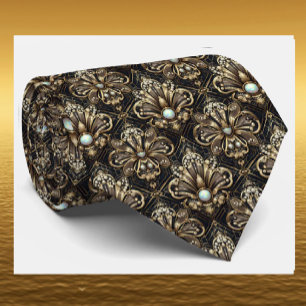 Herren Krawatte   Art Deco Faux Diamant Halsbinden