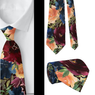 Herren Krawatte Blumenkrawatte für Hochzeit und