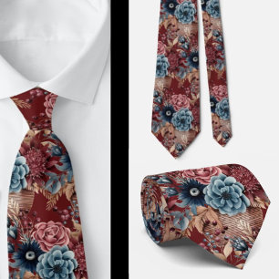Herren Krawatte   Blumenkrawatte für Hochzeit und 