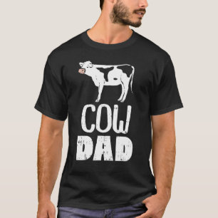 Herren Kuh Papa Bauernhof Tier Land Landwirtschaft T-Shirt