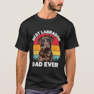 Herren Labrador Dad Vintage Brauner Schokoladen La T-Shirt
