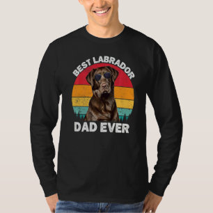 Herren Labrador Papa Vintage Brauner Schokoladen L T-Shirt