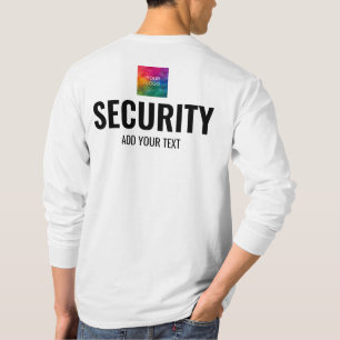 Herren Langarm-Sicherheits-Doppelseitige Vorlage T-Shirt